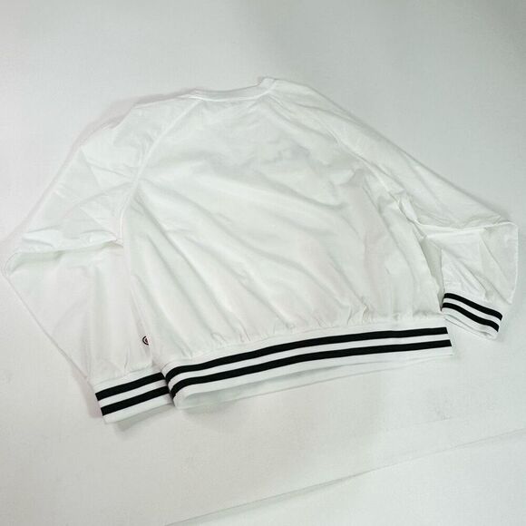 Champion Top Womens XL White Solid Long-Sleeve Crew-Neck Activewear Sweatshirt T - Picture 5 of 8